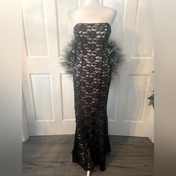 Dave & Johnny - A6296 Off-Shoulder Two-Piece Mermaid Gown main image 1